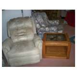 Upholstered rocking recliner
