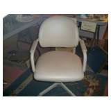 white chair with rollers