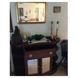 Mahogany Desk / Display Cabinet