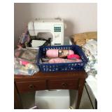 Sewing Machine & cabinet