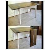 Oak Table w/pale pink painted legs