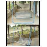 Vintage Oak Slat & Metal Swing