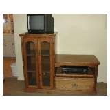Entertainment Center w/Display Case. 49.75"L x 17.5" Deep x 40"Tall