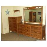 Dresser w/Mirror. 64"L x 19.5" deep