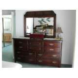 Thomasville Dresser w/Mirror 10 Drawers. 70" L x 20" deep