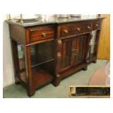 Thomasville Buffet w/Marble Top & Sterling Silver Lined Drawers. 6" L x 22" deep