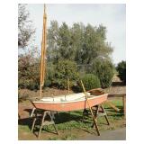 Small Vint. Fiberglass Sail Boat