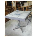 Tile Top Iron Table