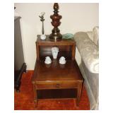 Leather Top Side Table