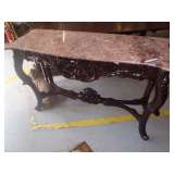gorgeous burl console table-opens