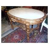 Italian carved & gilded M?T table