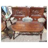 Victorian/Tudor OAK Bench