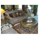Leather Sofa w/Matching Chair