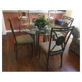 Glass Topped Dining table. $450.00