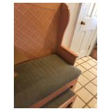 Hand painted Bench with 2 Ottomans under