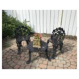 Small Antique Wrought Iron Set