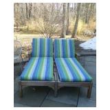 Restoration Hardware Teak Double Chaise