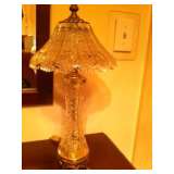 Pair Cut Glass Lamps