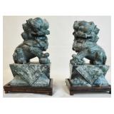Chinese hard stone foo dogs 