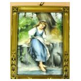 Limoges France hand painted plaque