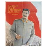 Russian 1952 Joseph Stalin propaganda poster