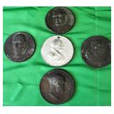Lot of 5 US Presidents medals