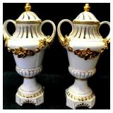 Continental vases with lids