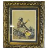 Elizabeth Verner "Flower Seller" signed lithograph