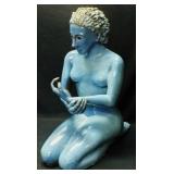 25" tall terracotta glazed nude sculpture