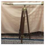 Floor telescope with scrimshaw inlay