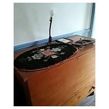 Antique Rug, Lamp, and Frame Jewelry