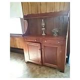 Cabinet and Oil Lamp
