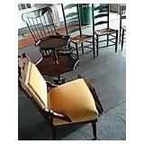 Pie Crust Tables and Ladderback Chairs