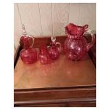 Applied Handles Ruby Glass Pitchers
