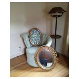 Chair, Lamp, Mirror, Mirror Frame