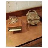 Piano Music Box and Sewing Box