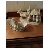 Porcelain Carriage and Girl on a Shell