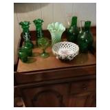 Reticulated Bowl, Three Vases