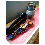 Childs Violin and cloisonne vase