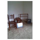 Drop Leaf End Table, Blanket Rack