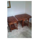 Two Drop Leaf End Tables