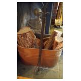 Copper Boiling Pot and Cast Iron Poker