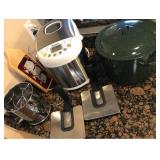 Costway Bread Maker, Flour Sifter, and Enamel Pot