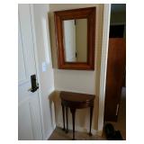 Harden Crescent Gate Leg Table and Antique Mirror