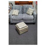 Love Seat, Foot Rest and 2 Matching Pillows