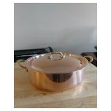 Mauviel Copper 2-Handled Covered Casserole Pan
