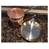 Mauviel Two-Handle Pan and Double Boiler