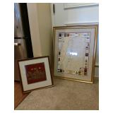 Napa Valley Vintage Expedition Winery Map and Vintage Asian Silk Embroidery