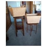 Occasional Tables with 2 Wood Handle Baskets