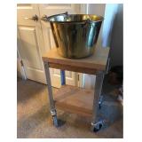 Small Rolling Butcher Block Cart
